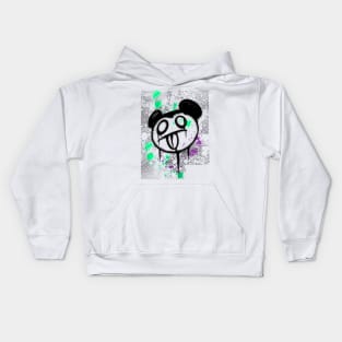 Colorful Street Style Graffiti Green Purple Mood Tongue Out Art Kids Hoodie